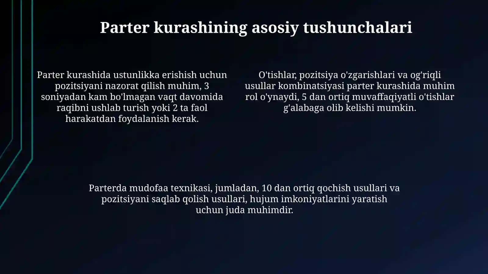 Dzyudo va sambo kurashlarda parter usullari 4