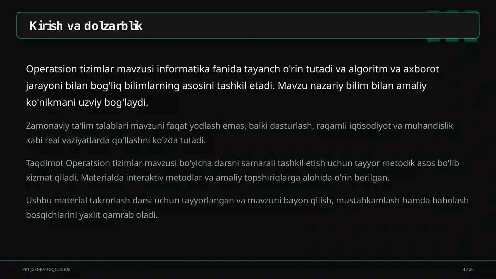 Operatsion tizimlar (6-sinf) 4