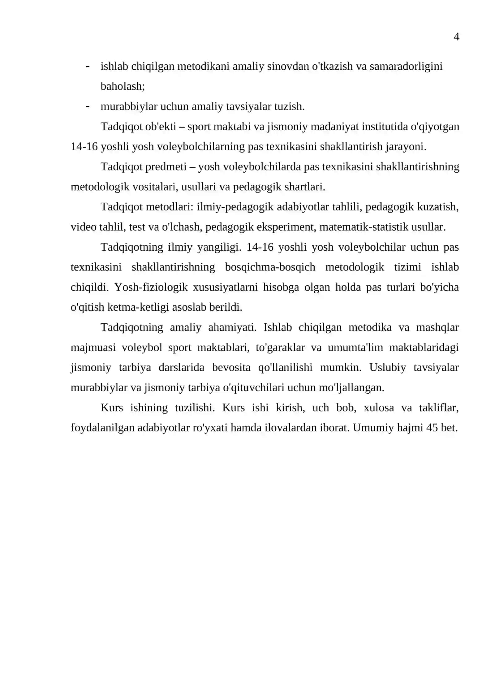 Yosh voleybolchilarda to'pni uzatish (pas) texnikasini shakllantirish 4
