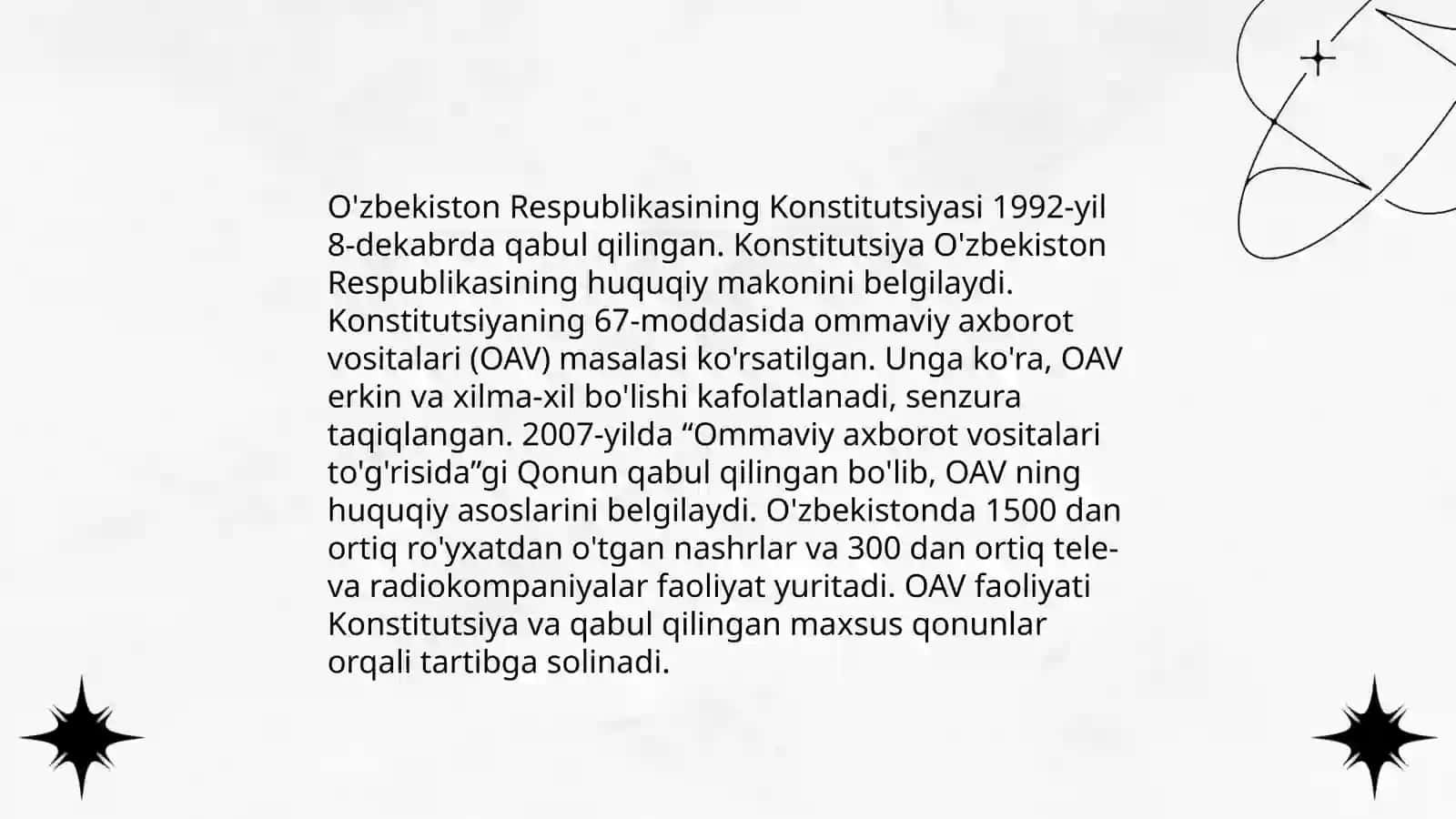 Ommavit axborot vositalari faoliyatining konstitutsiyaviy huquqiy asoslari 4