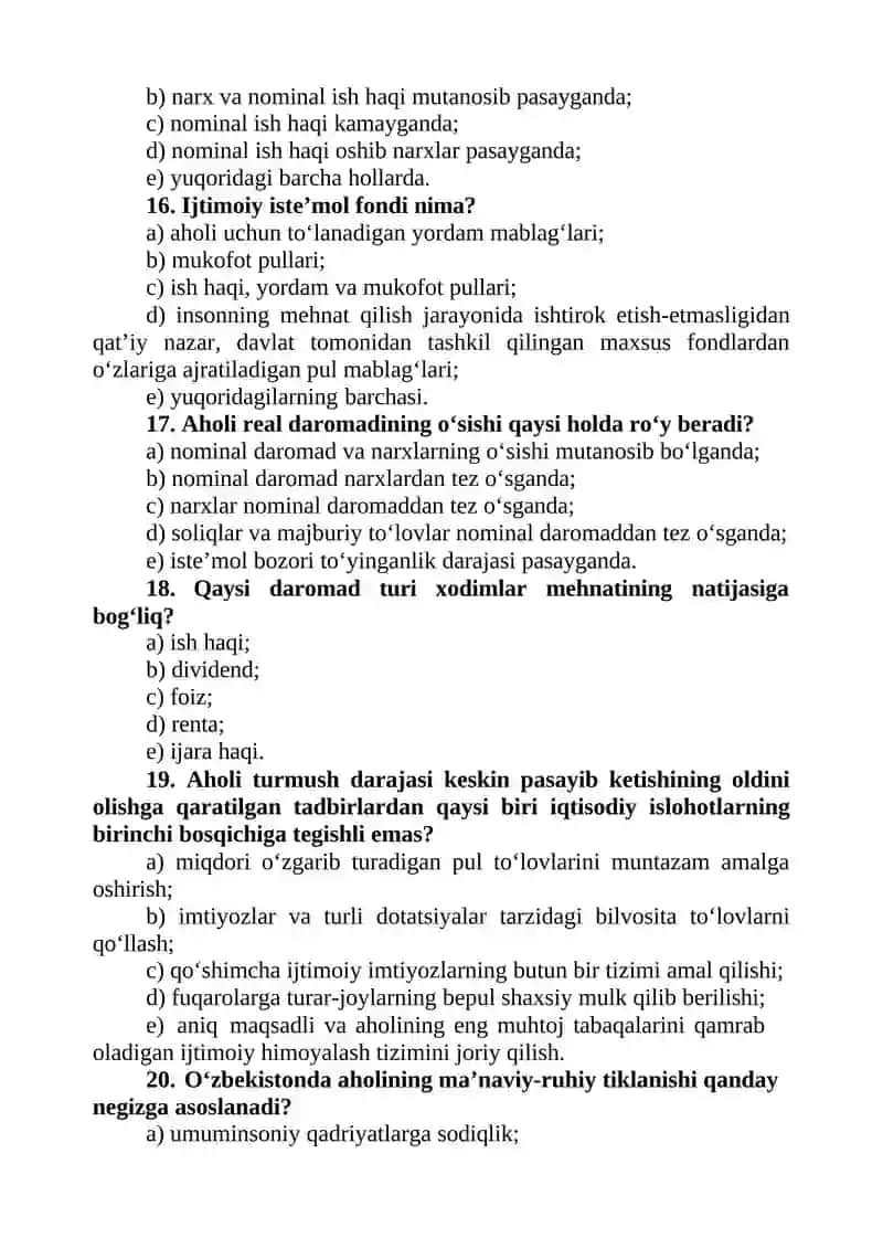 AHOLI DAROMADLARI VA DAVLATNING IJTIMOIY SIYOSATI 4