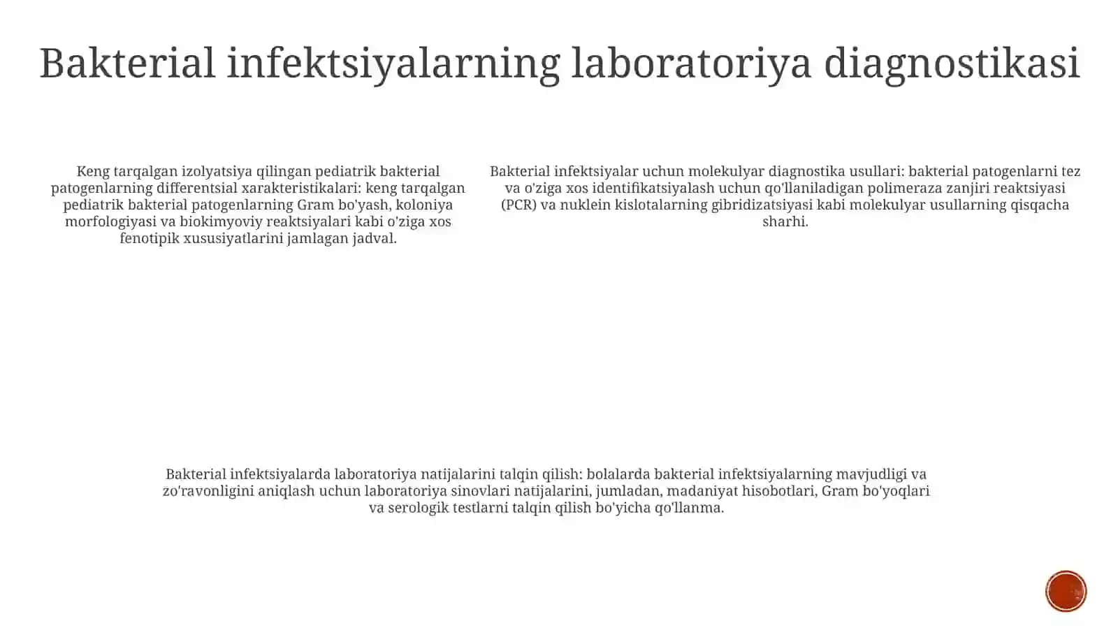 Pediatriya Amaliyotida KoʻP Uchraydigan Infeksiyalar QizgʻAtuvchilari, Potogenez, Labaratoriya Tashhisi 4
