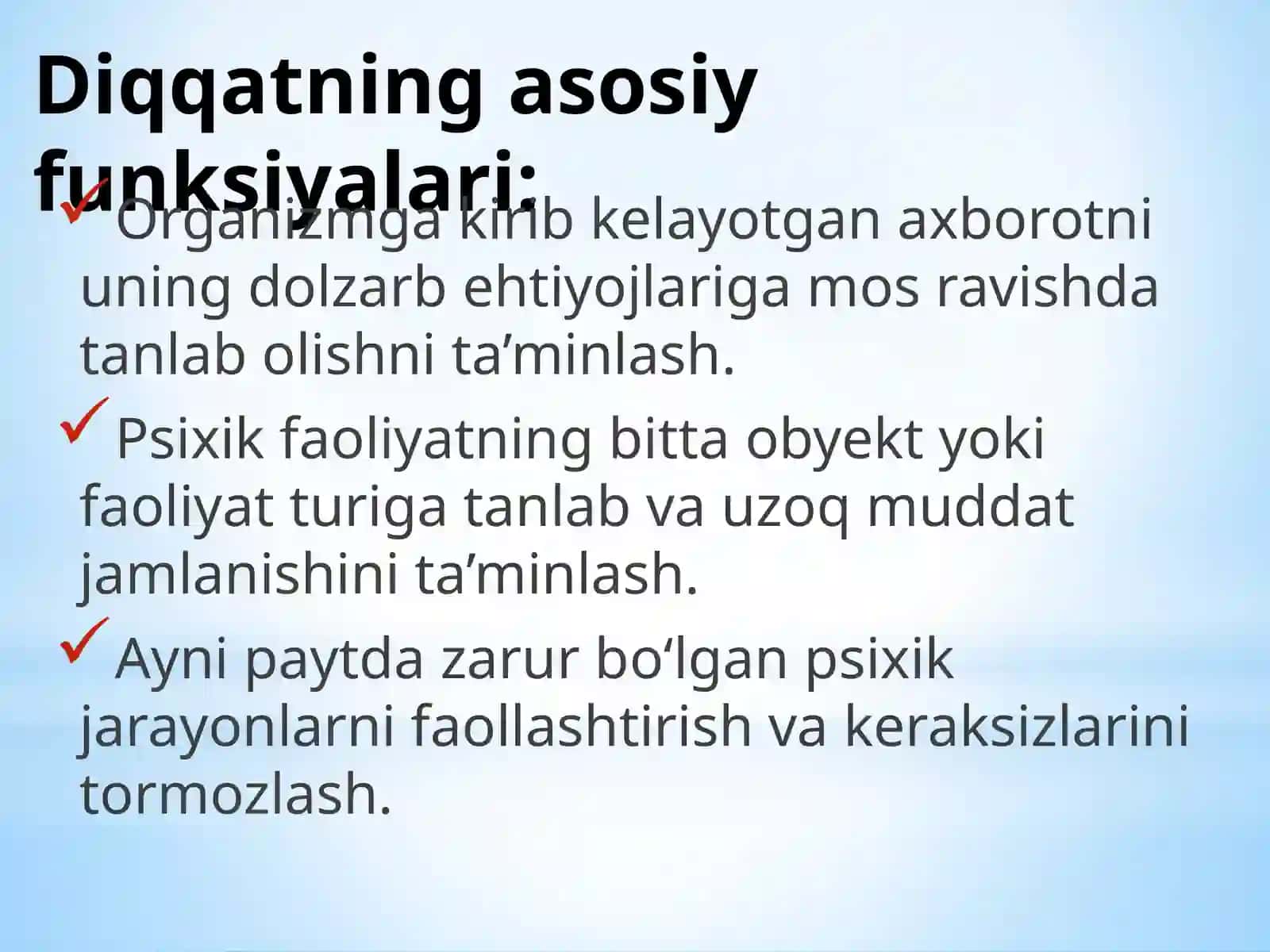 Axborotni qabul qilishda e’tiborning ahamiyati. 4