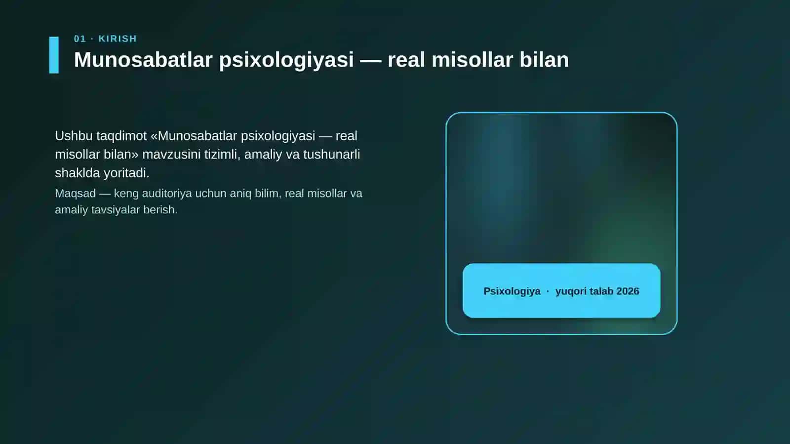 Munosabatlar psixologiyasi — real misollar bilan 4