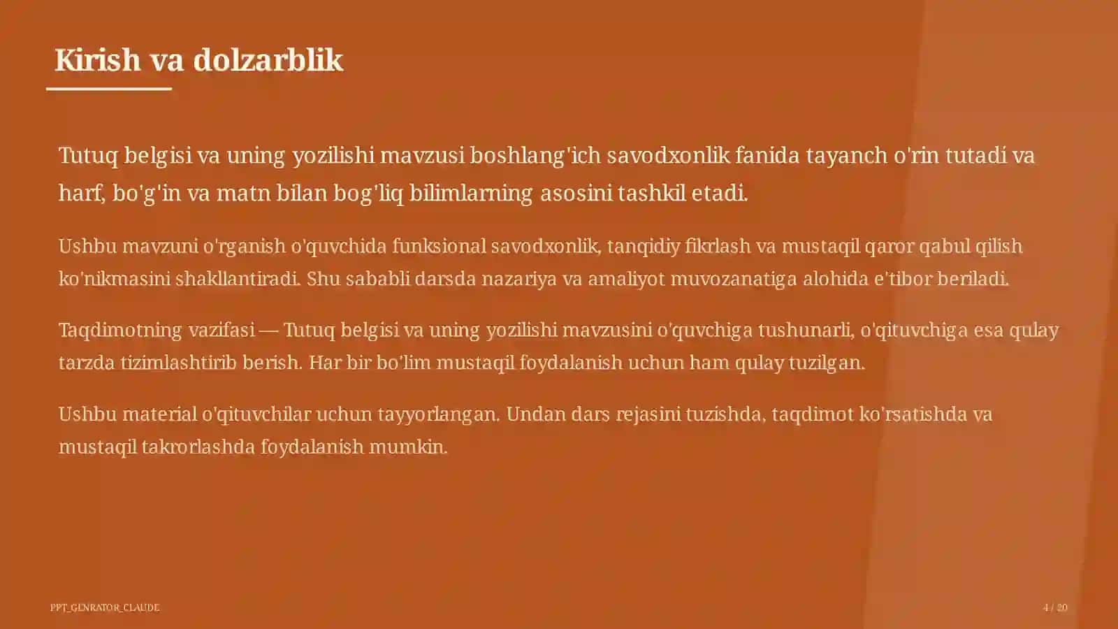 Tutuq belgisi va uning yozilishi (2-sinf) 4