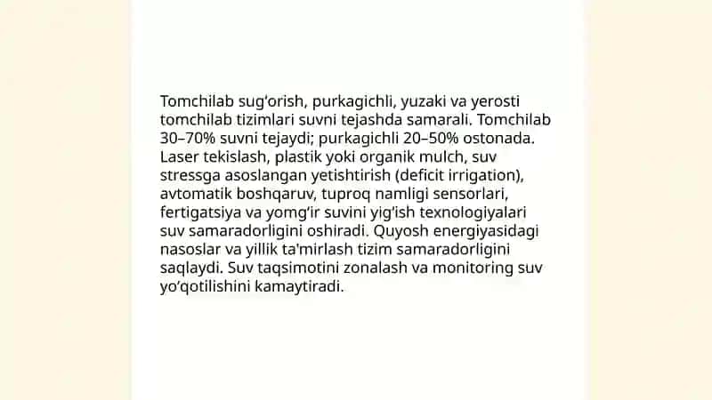 Organik qishloq xoʻjaligi va ekologik toza mahsulot ishlab chiqarish 4