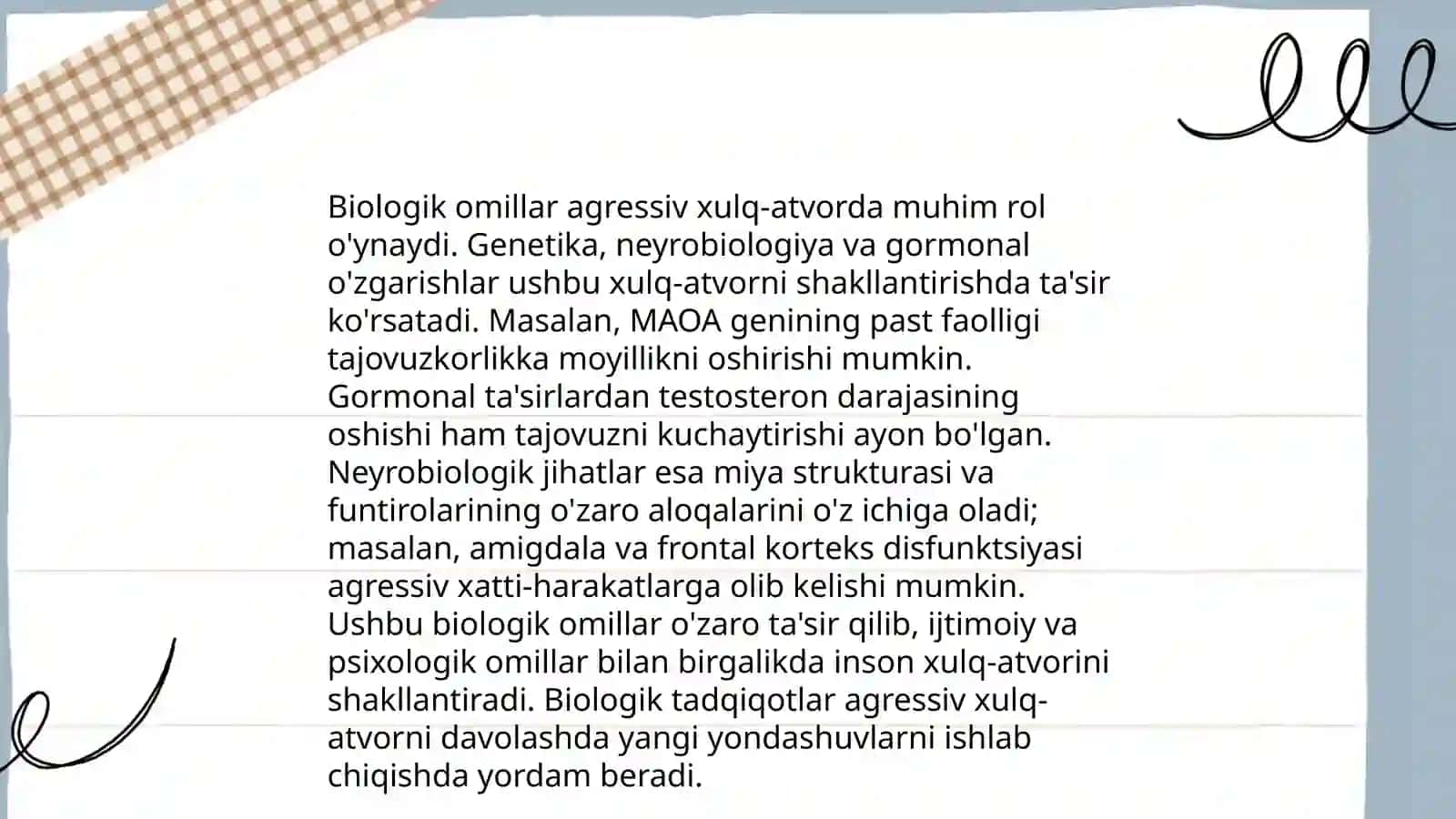 Agressiv xulq-atvorni diagnostika qilish usullari 4
