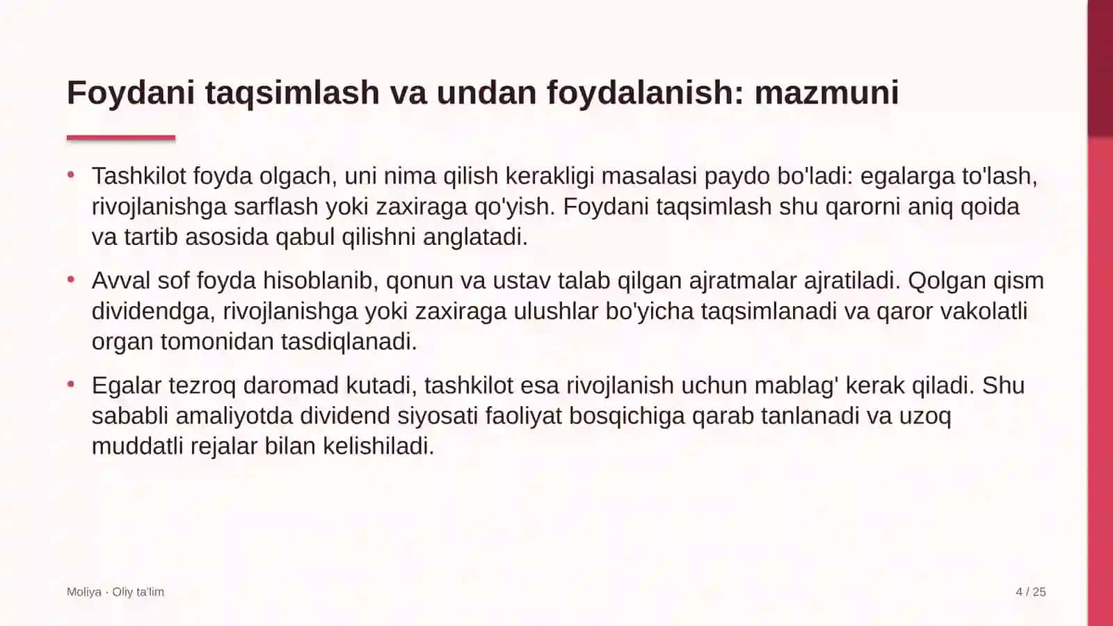Maishiy texnika ta'mirlash ustaxonalarida foydani taqsimlash va undan foydalanish 4