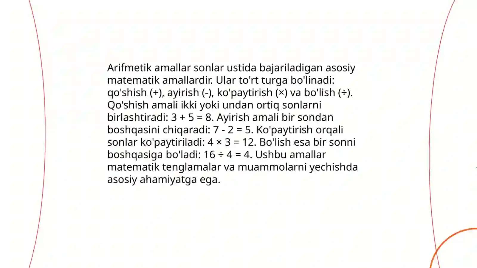 3 - sinf oʻquvchilari uchun matematik kecha senariysi 4