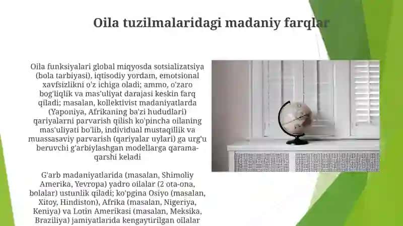 Dunyo xalqlari madaniyatidagi umumiylik va farqlar 4