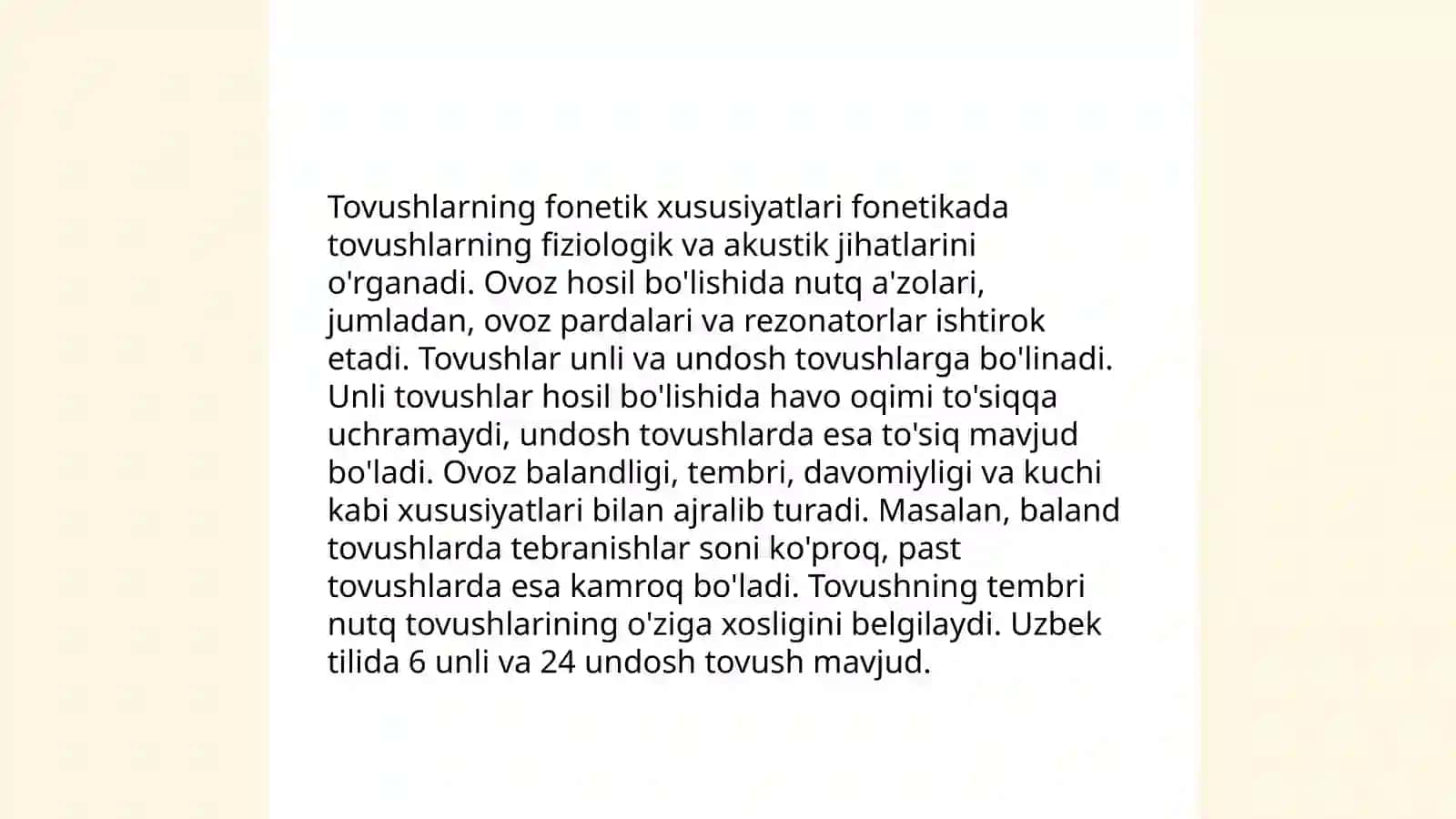 Tovushlar ustida ishlash bosqichiga metoʻdik tavsifnoma 4