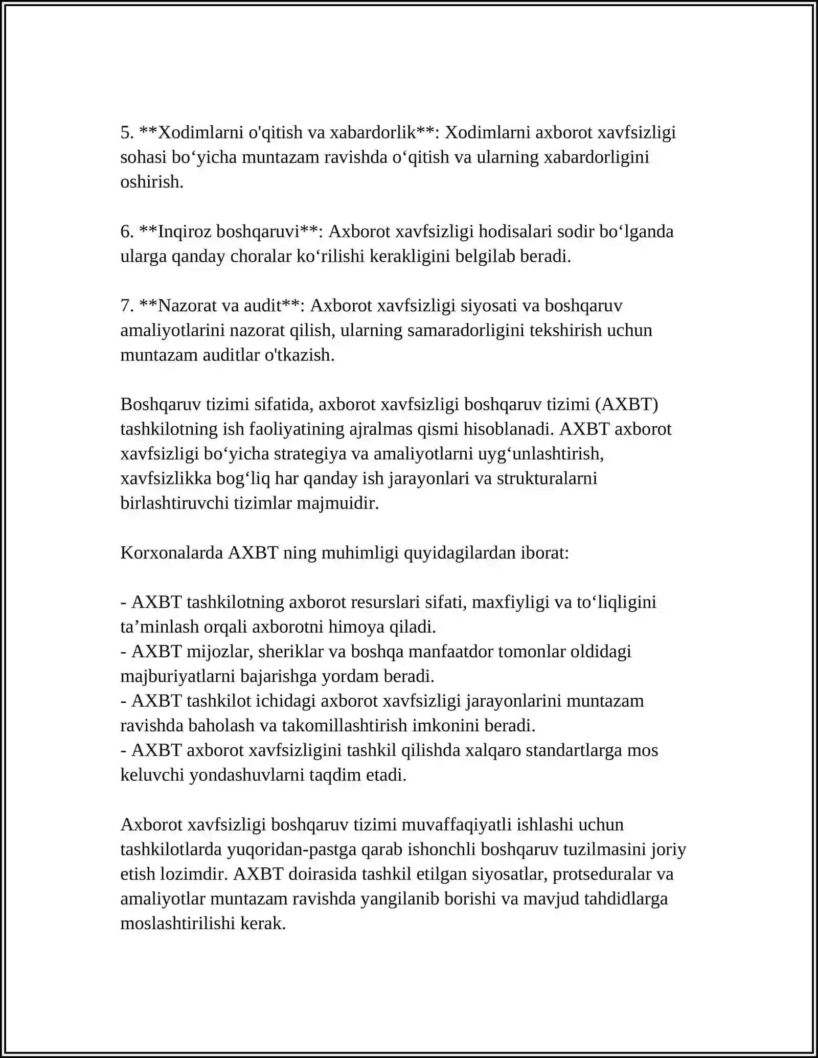 KORXONA FAOLIYATIDA AXBOROT XAVFSIZLIGI 4