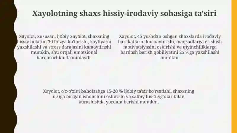 Hayol va shaxsning emotional irodaviy jarayonlari 4