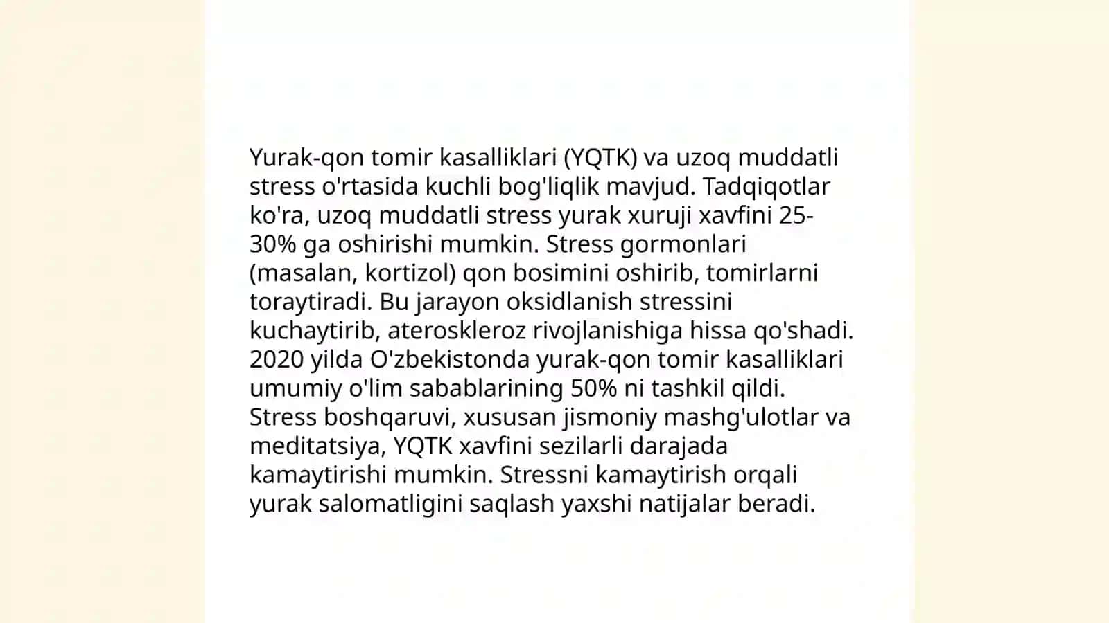 Uzoq muddatli stressning salbiy oqibatlari 4