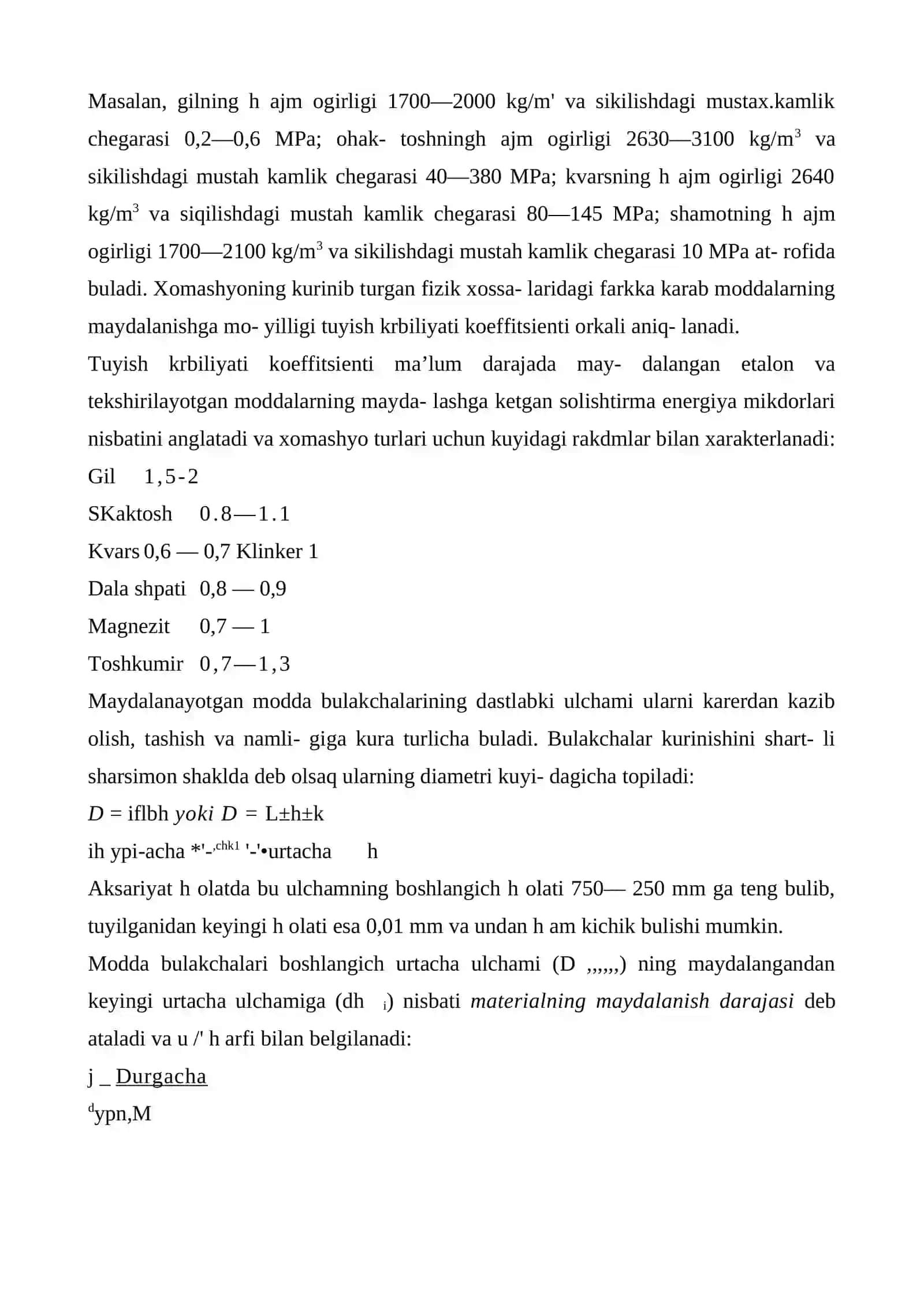 Keramika va shishalar ishlab chiqarish texnologiyasi 4