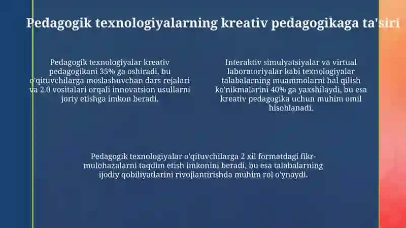 Pedagogik texnologiyalar va kreativ pedagogika 4