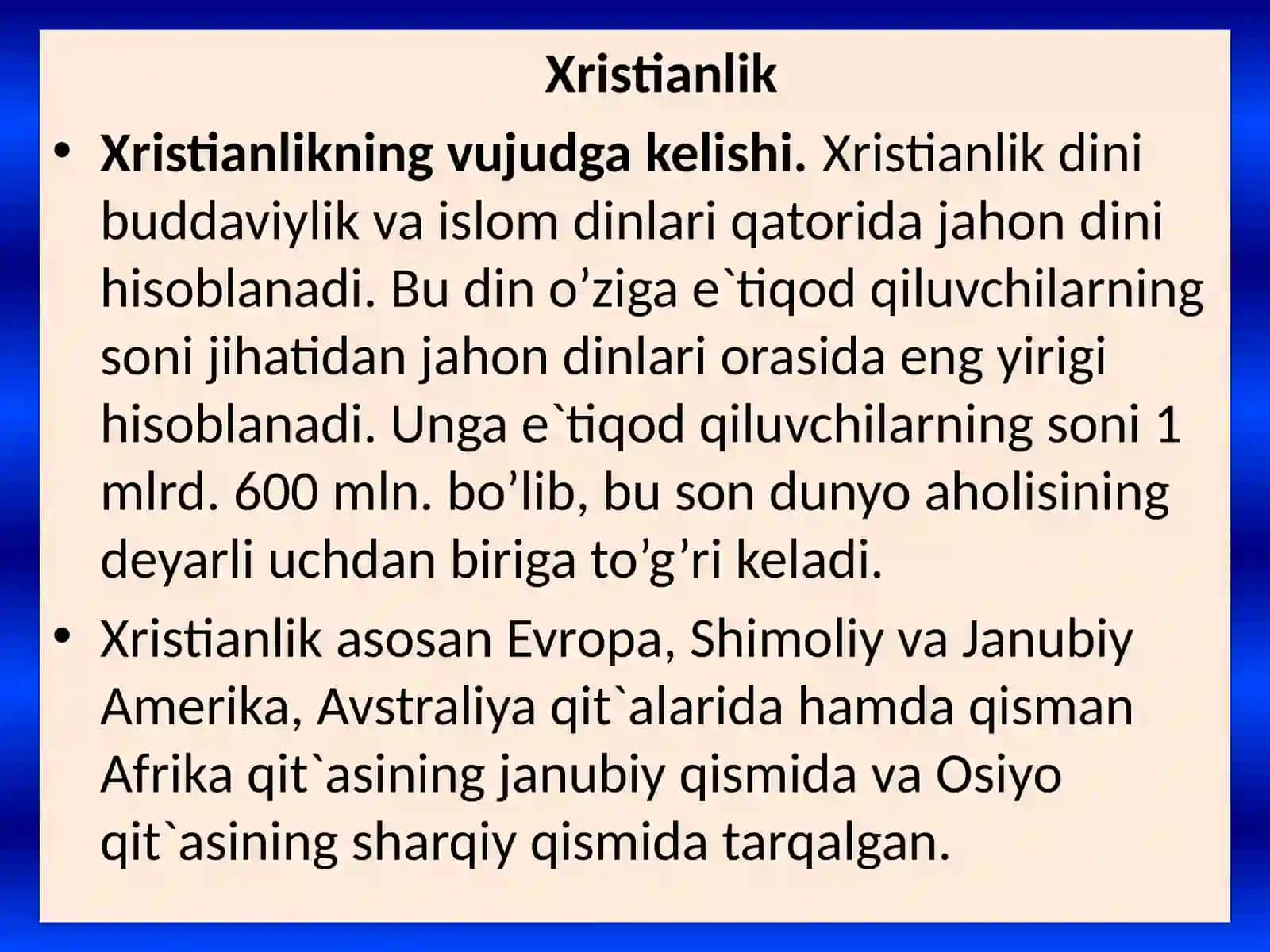Xristianlikdinining kelib chiqishi va tamoyillari 4