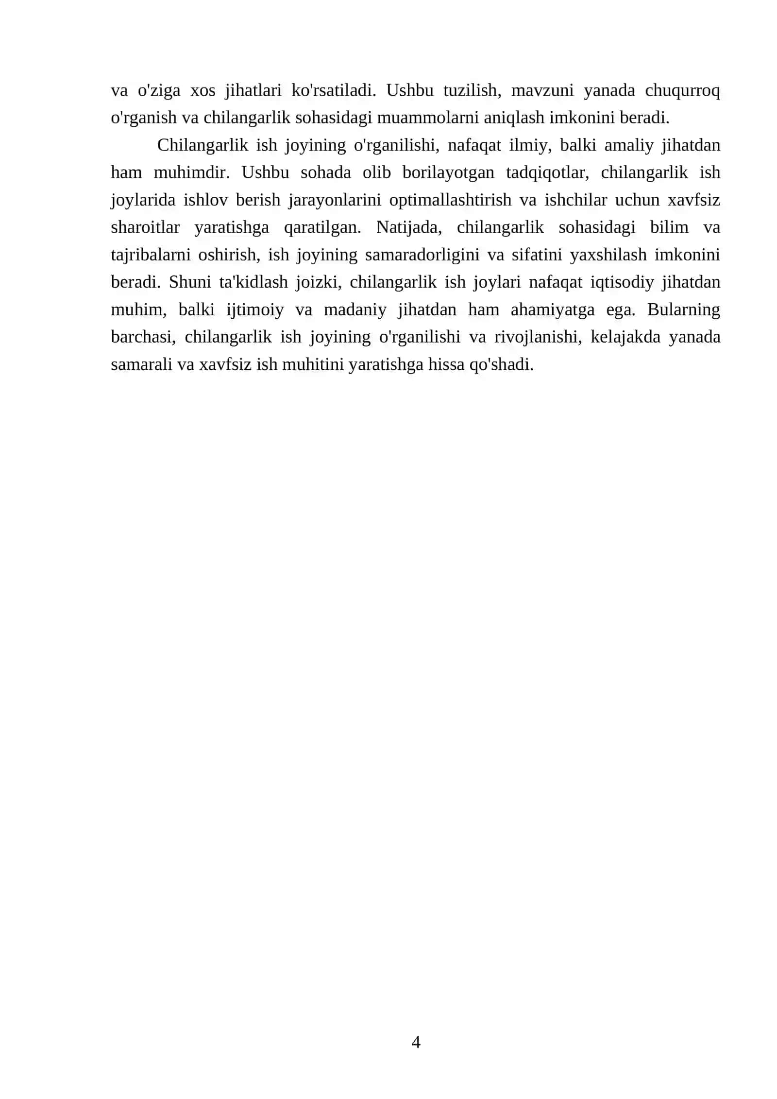 Chilangarlik ish joyi 4