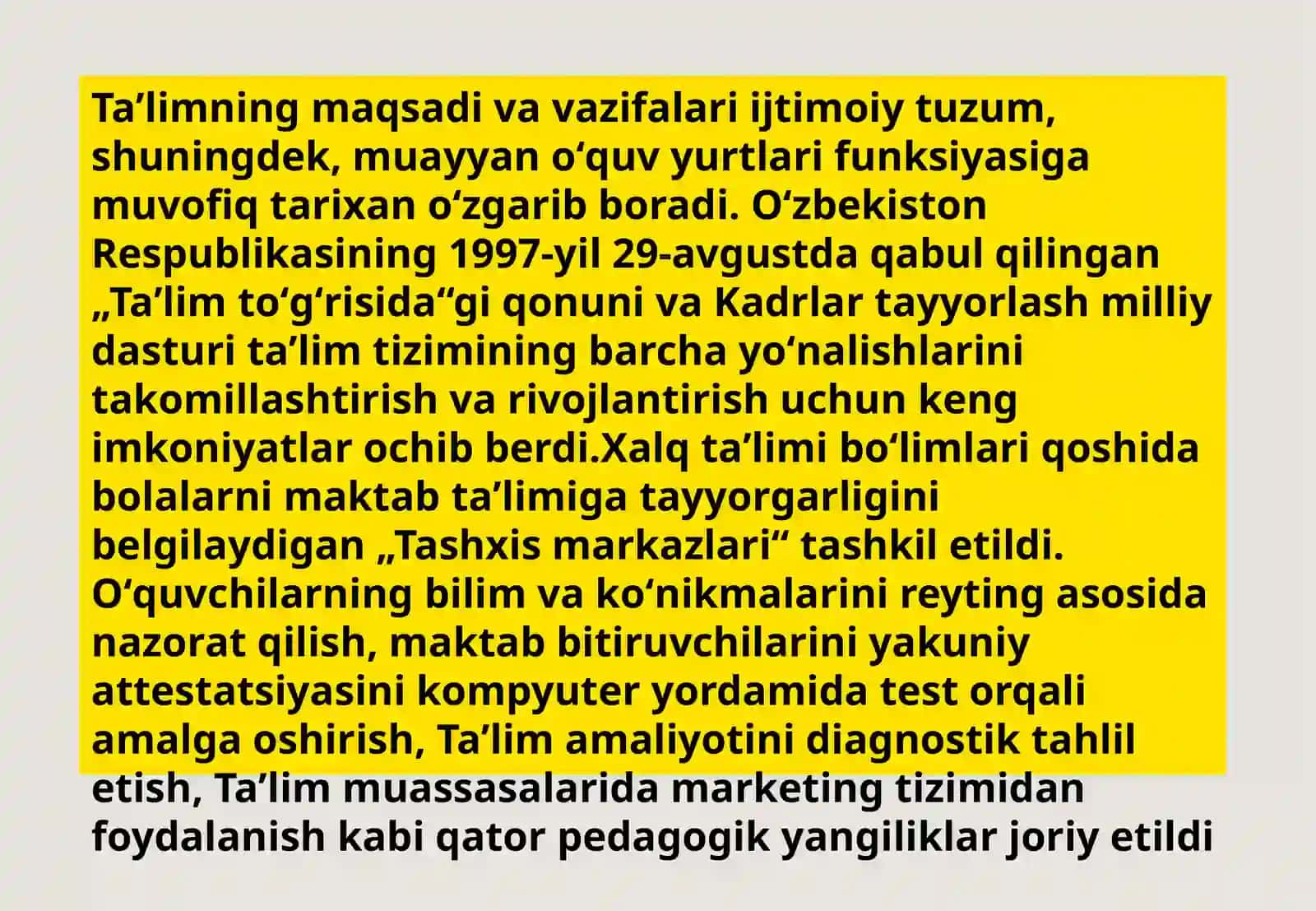 Taʼlim mazmuni 4