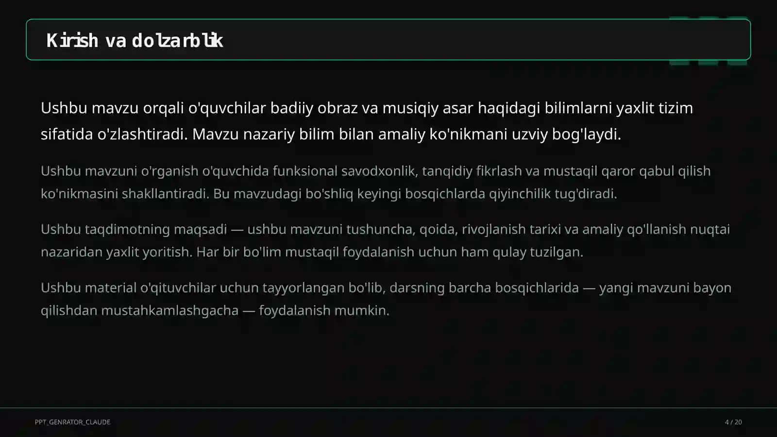 Me'morchilik yodgorliklari: Registon va Ichan-qal'a (6-sinf) 4