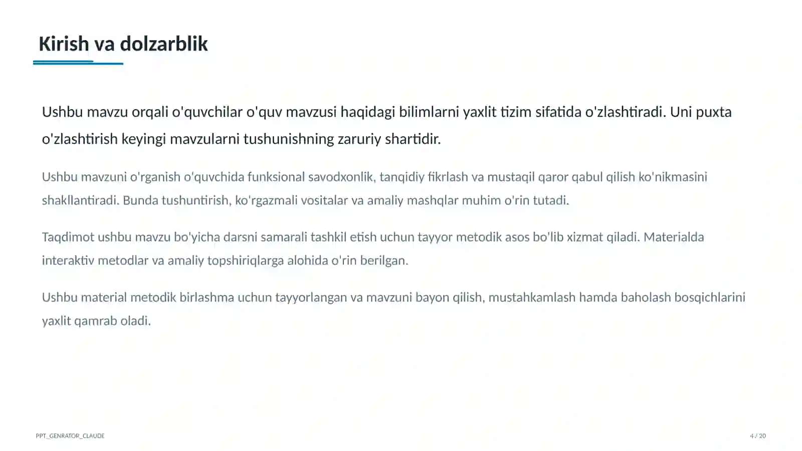 Formativ baholash: o'quvchiga samarali fikr-mulohaza (feedback) berish usullari 4