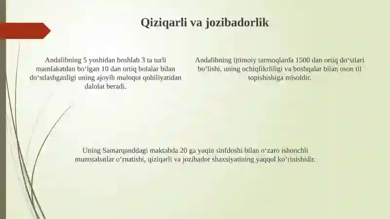 Andalibning dostonnavislik mahorati 4