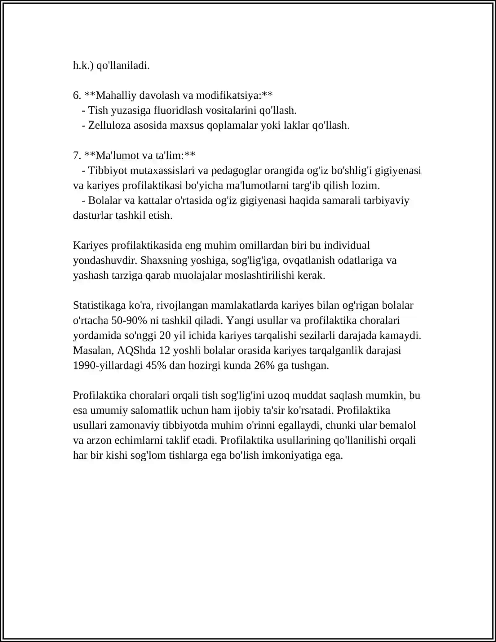 KARIYESNI UMUMIY DAVOLASH USULLARI 4