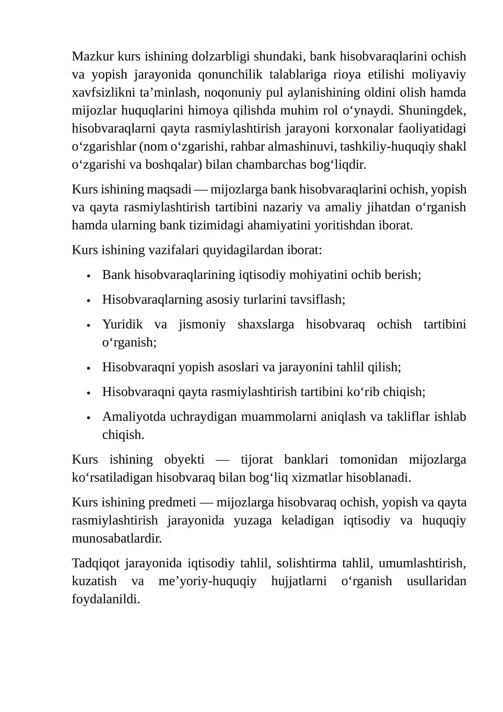 MIJOZLARGA HISOBVARAQ OCHISH,YOPISH VA QAYTA RASMIYLASHTIRSH TARTIBI. 4