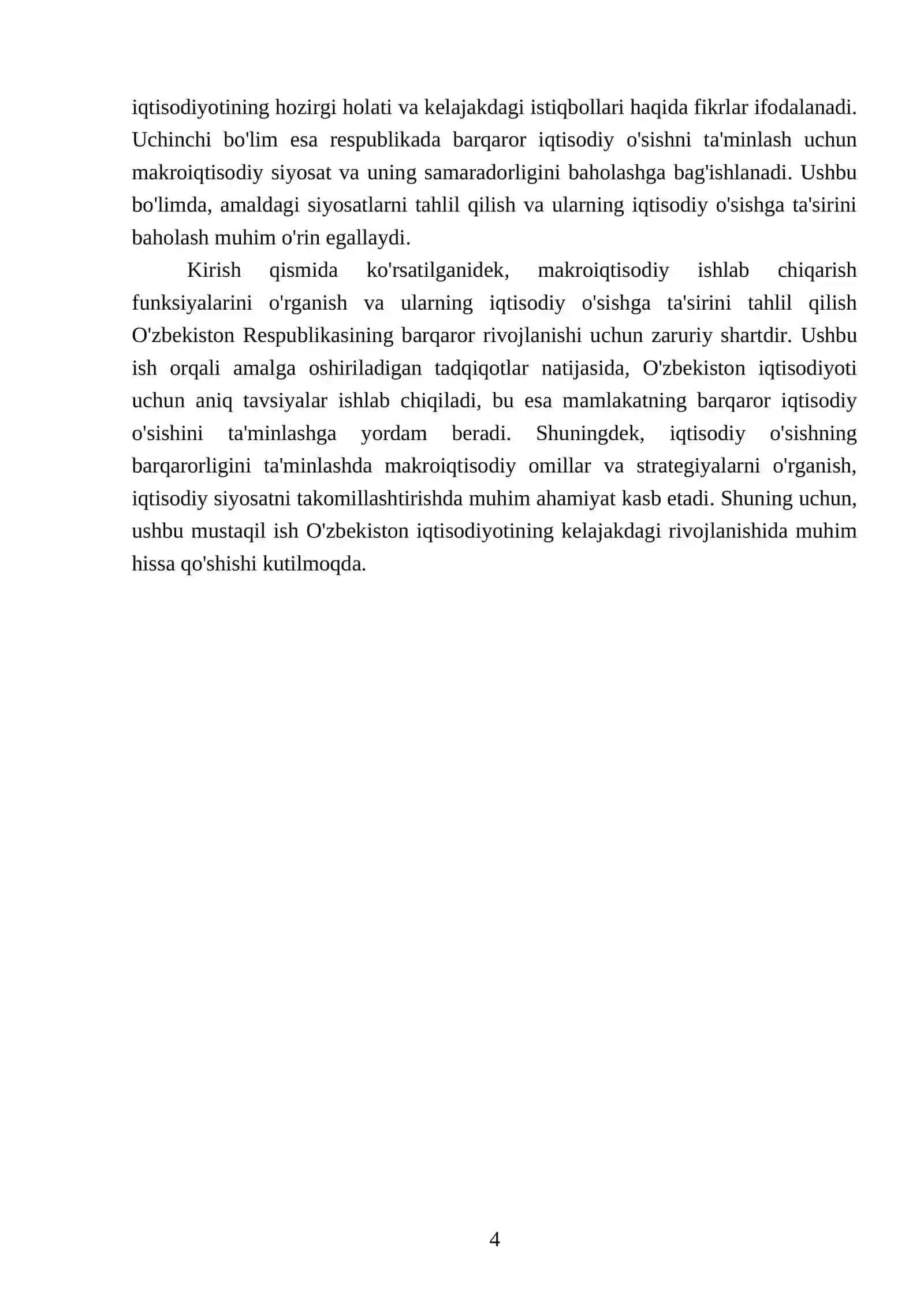 Makroiqtisodiy ishlab chiqarish funksiyalari asosida respublikada barqaror iqtisodiy o'sishni modellashtirish 4
