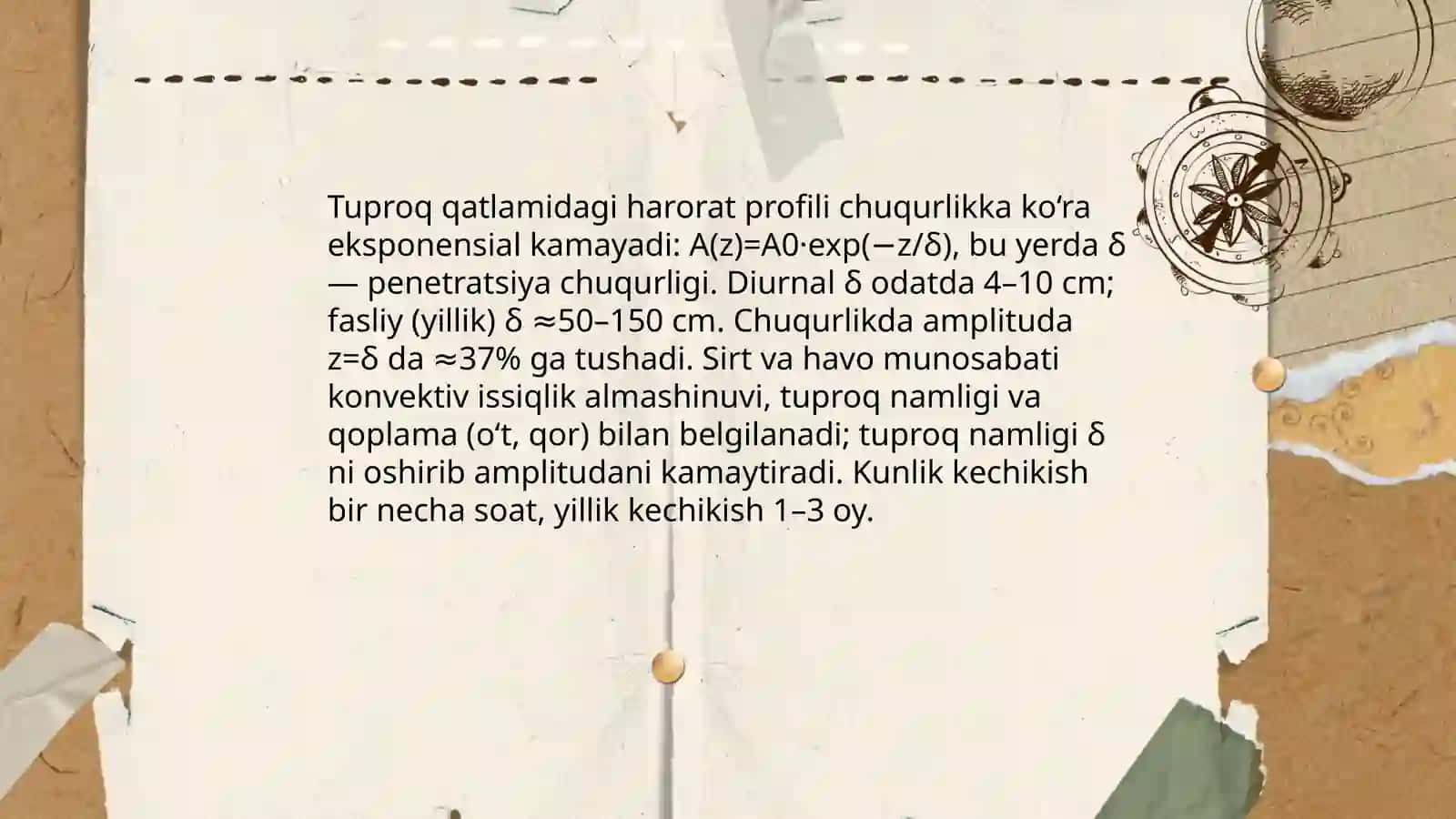Tuproq va havo temperaturasining nisbatini oʻrganish 4