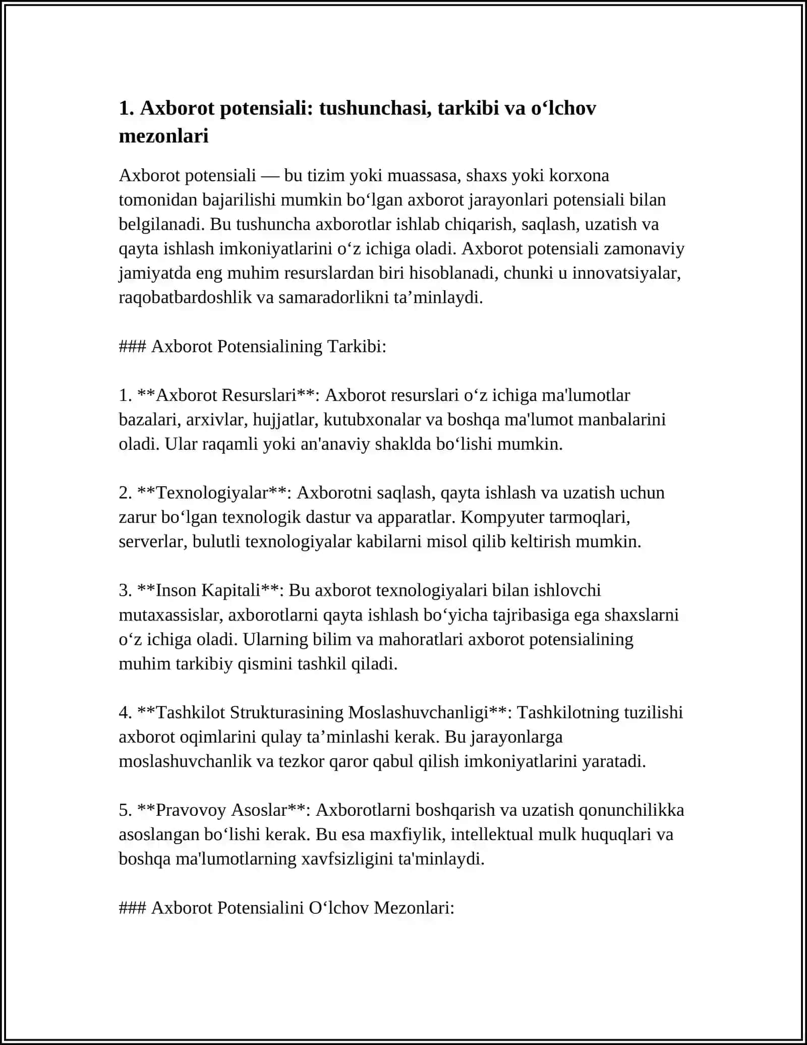 Jamiyatning Axborot Potensiali 4