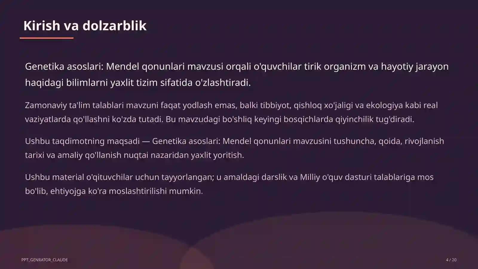 Genetika asoslari: Mendel qonunlari (9-sinf) 4