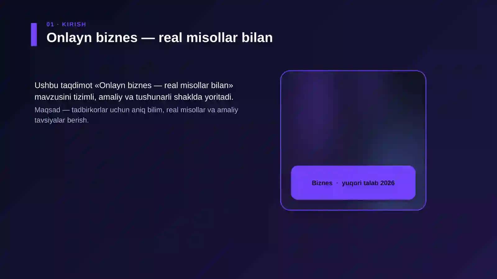 Onlayn biznes — real misollar bilan 4