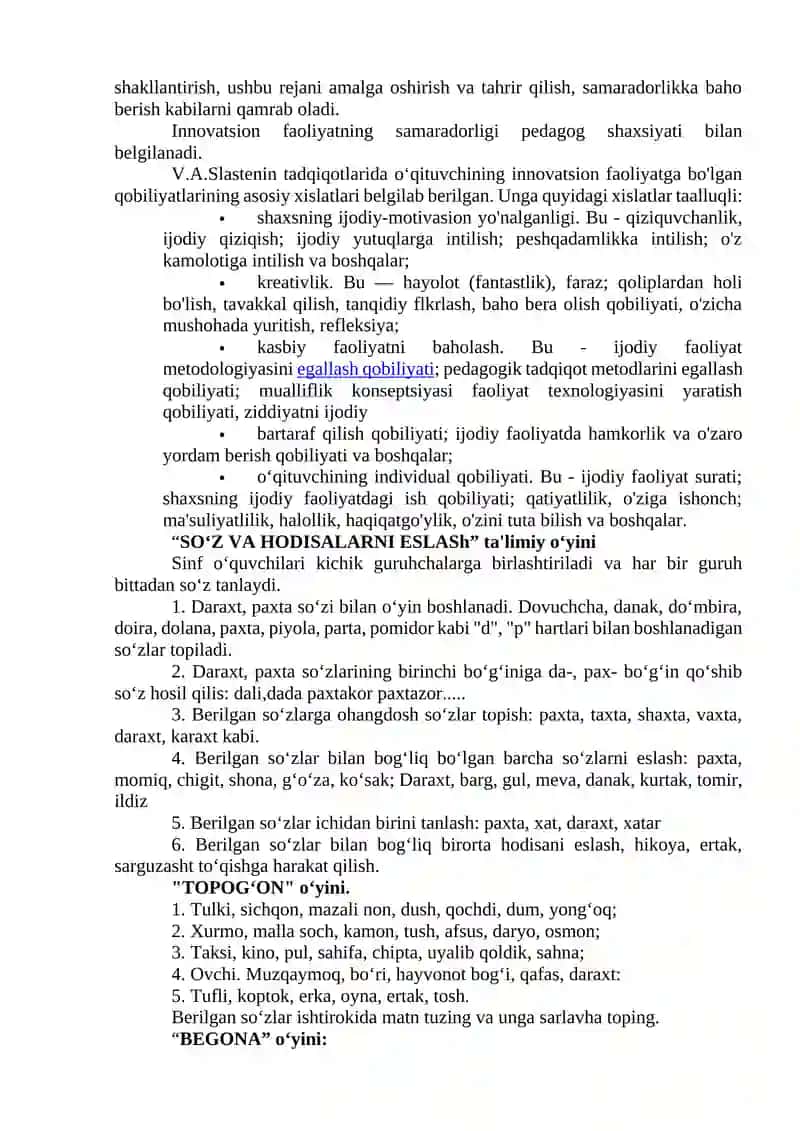 ONA TILI DARSLARIDA TA'LIMIY O`YINLARNI QO`LLASH 4