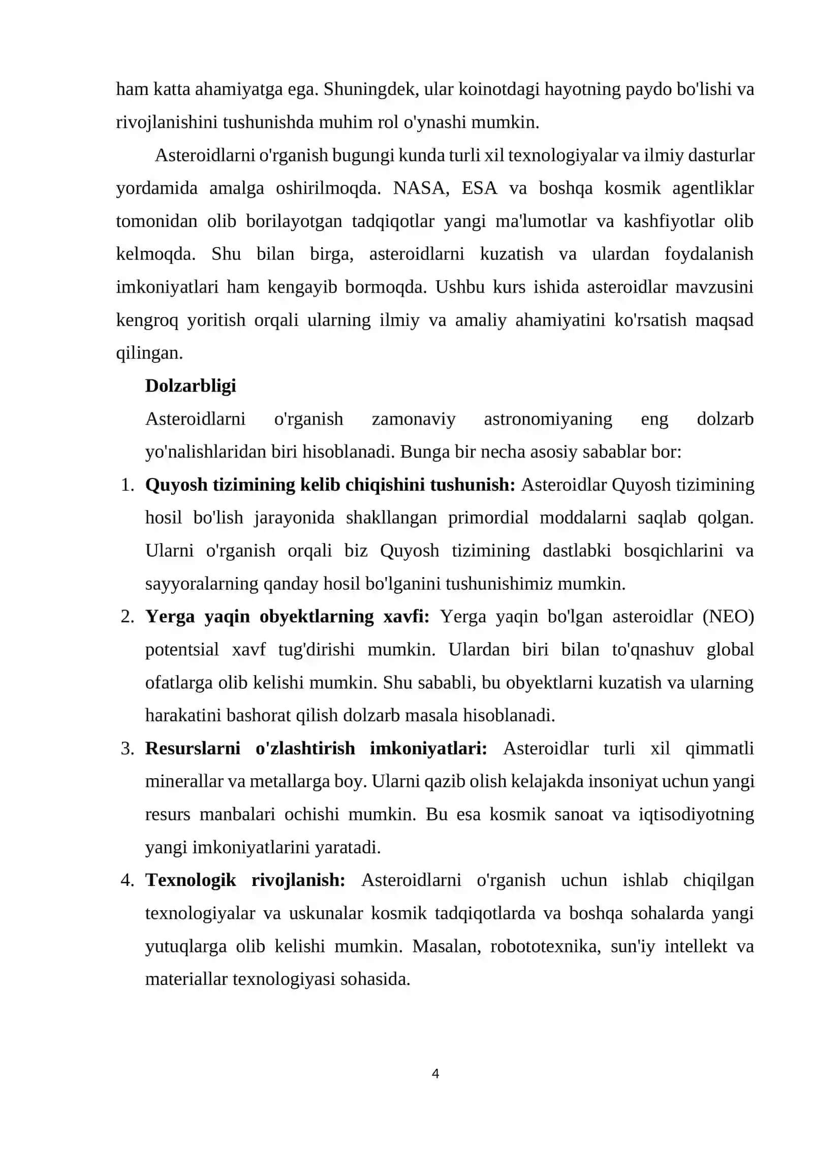 ASTEROIDLAR 4