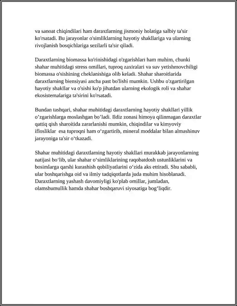 SHAHAR MUHITIDAGI OʻSIMLIKLARNING HAYOTIY SHAKLLARI 4
