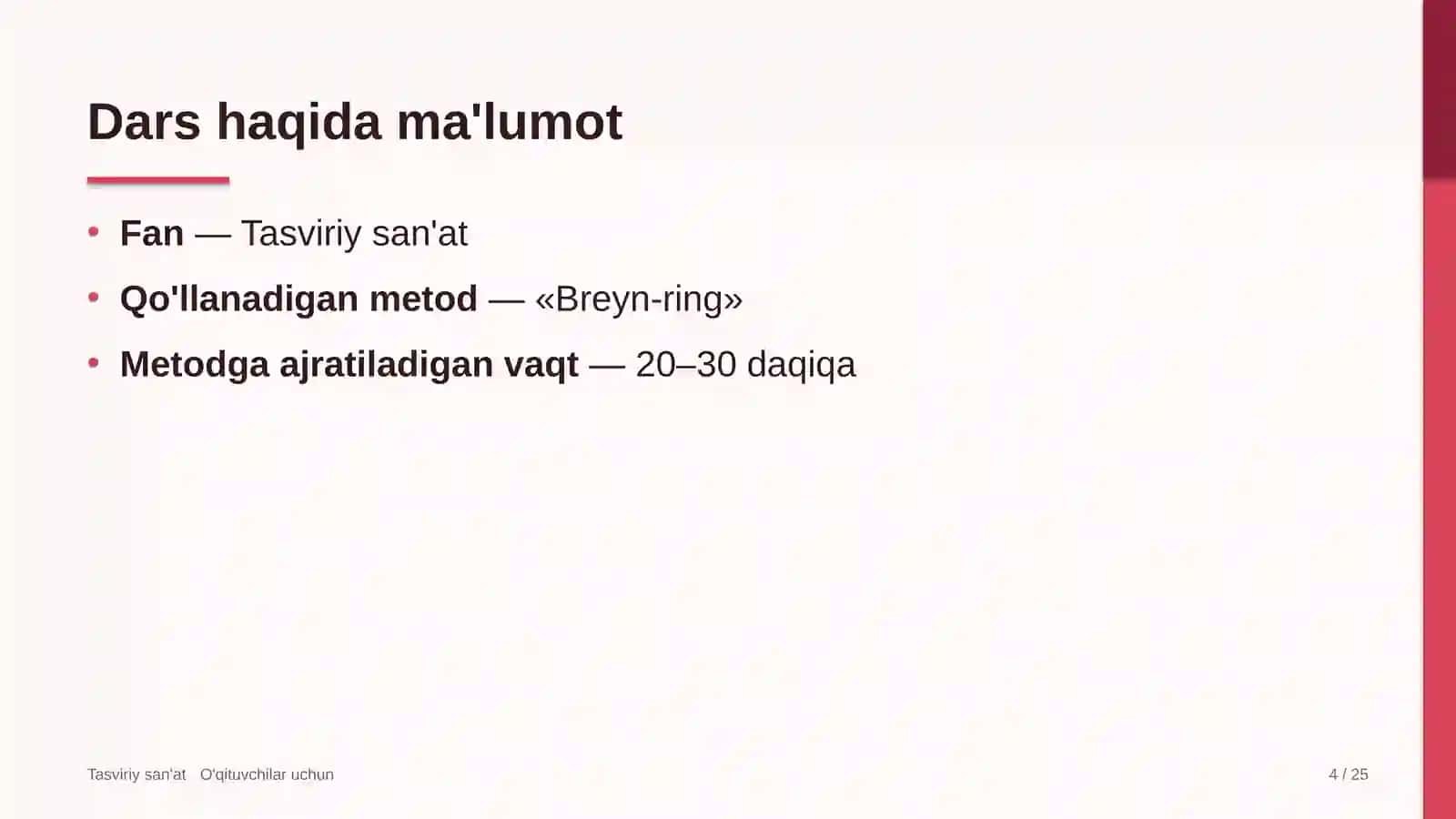 tasviriy san'at darslarida breyn ring metodidan foydalanish 6794 4