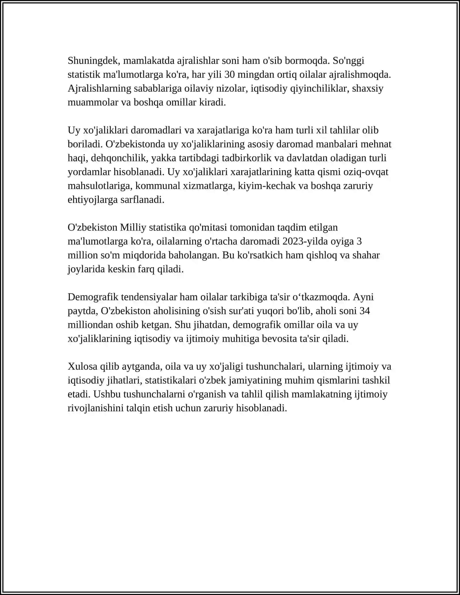 OILA VA UY XO'JALIGI FAOLIYATINING NAZARIY ASOSLARI 4