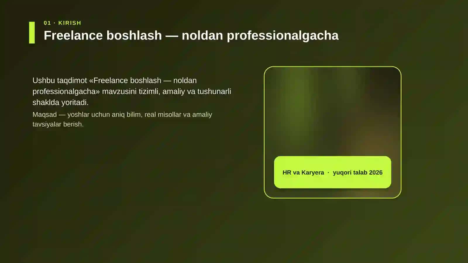 Freelance boshlash — noldan professionalgacha 4