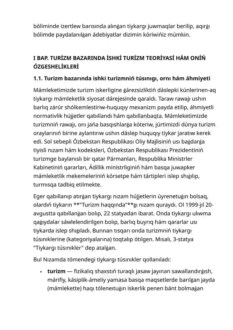 Ózbekstanda jaslar turizmi: mazmuni hám imkaniyatları. 4