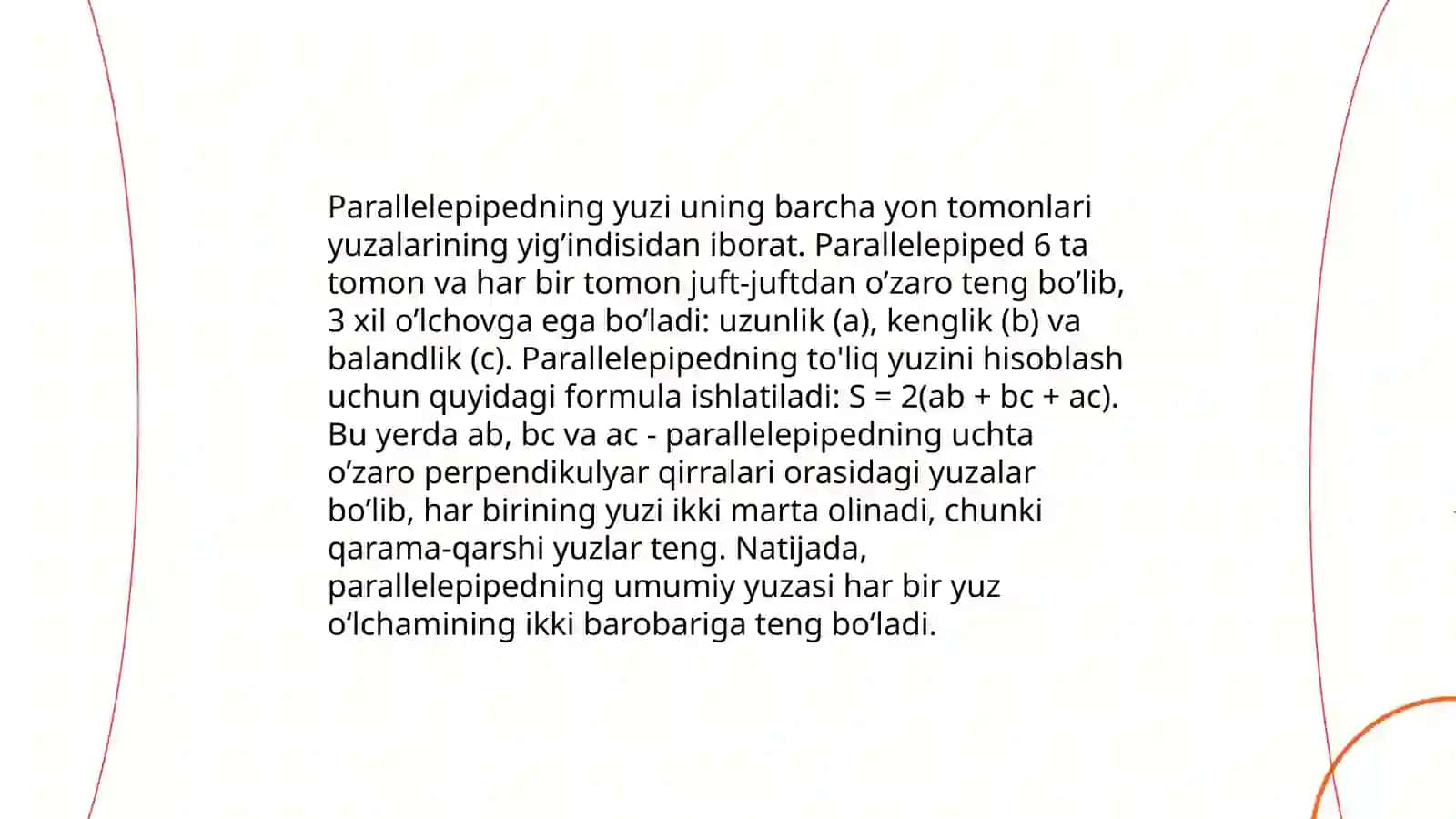 Parallelepiped va kup hossalari 4