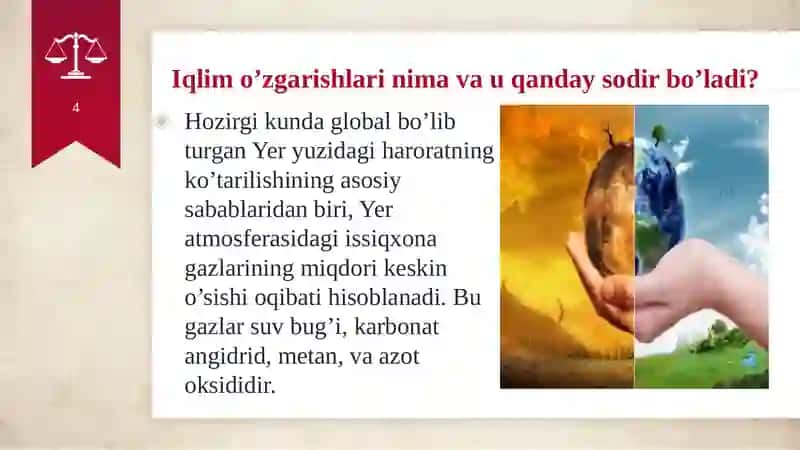 IQLIM O’ZGARISHI OQIBATLARINI BARTARAF ETISHDA XALQARO EKOLOGIK HUQUQNING MOHIYATI 4