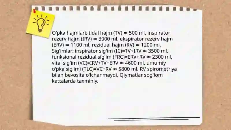 Nafas fiziologiyasi. Qonda gazlar tashilishi 4