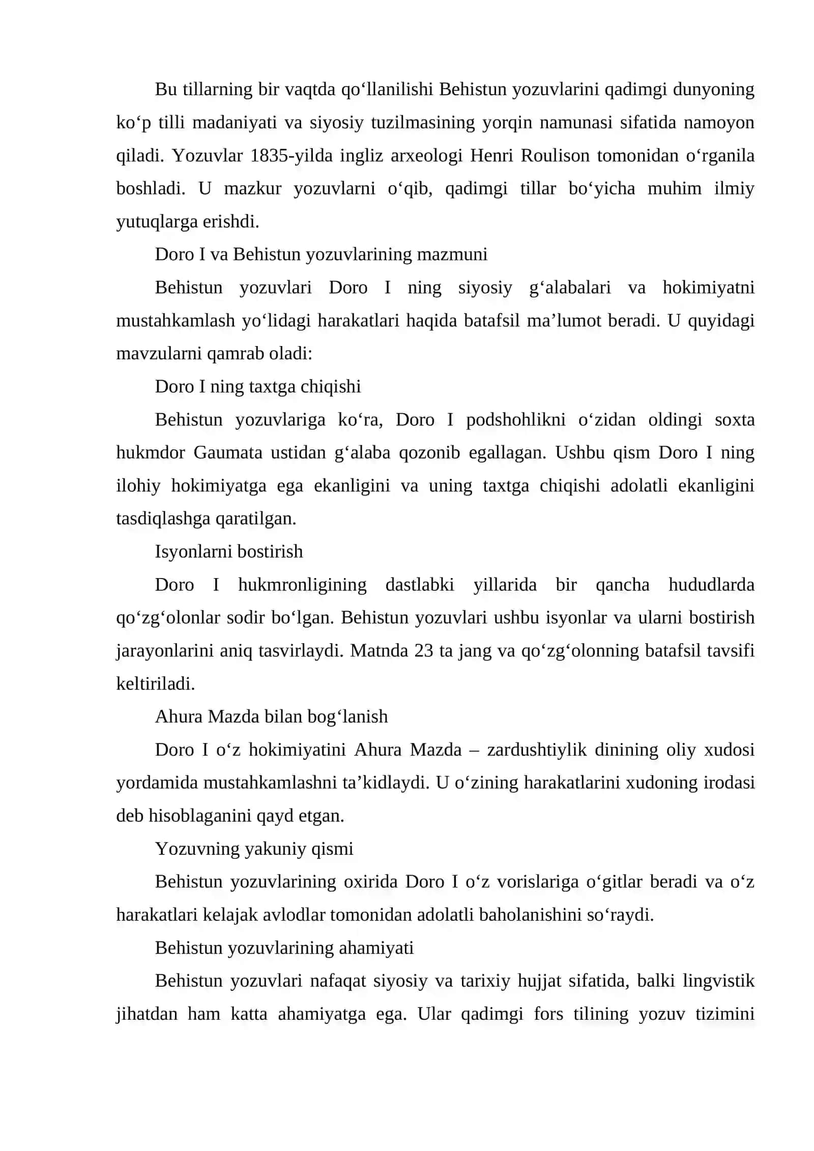 AVESTO BEHISTUN PERSAPOLDAGI YOZUVLAR QADIMGI EPIKGRAFIKA YODGORLIGI SIFATIDA 4