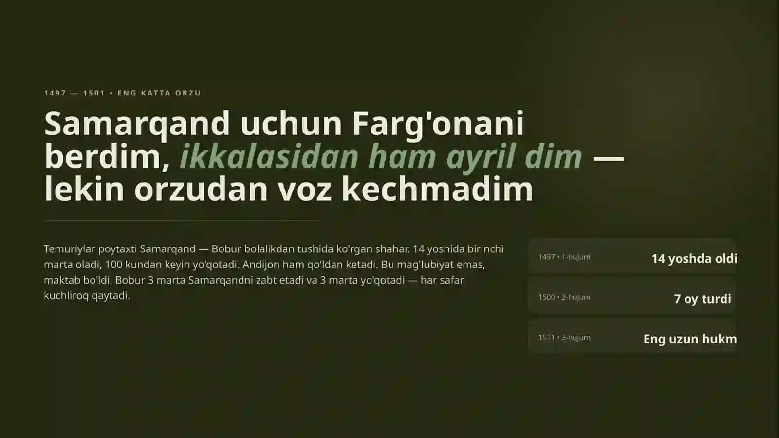 Zahiriddin Muhammad Bobur buyuk shoir , Sarkarda va boburiylar asoschisi (Prezentatsiya) 4