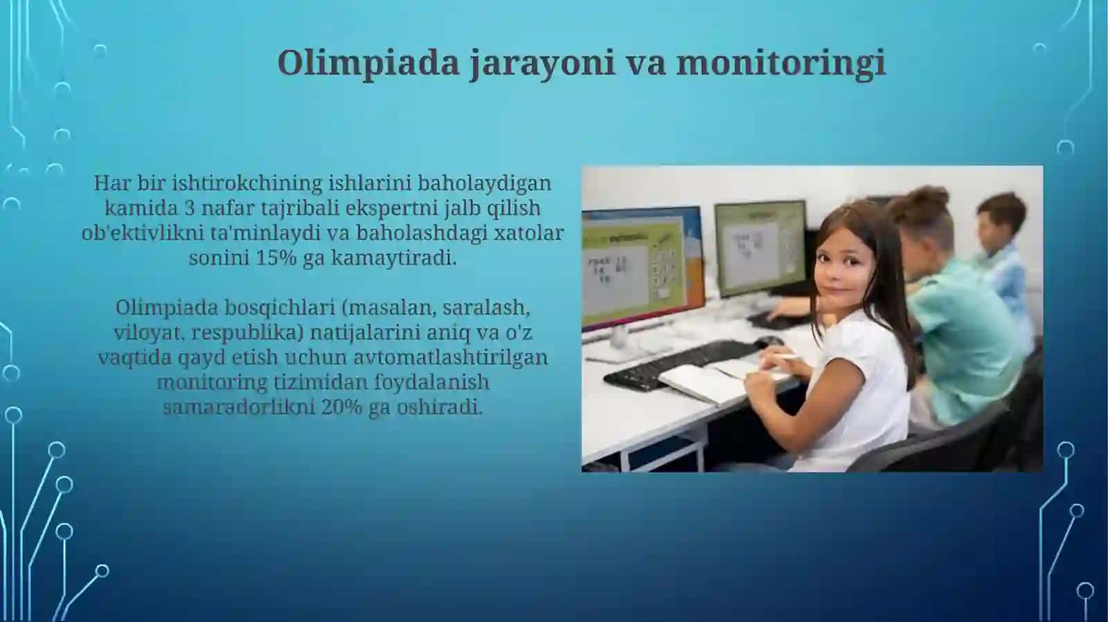 İnformatika va Axborot texnologıyalari fanidan olimpiadalar tashkil etish va ôtkazish 4