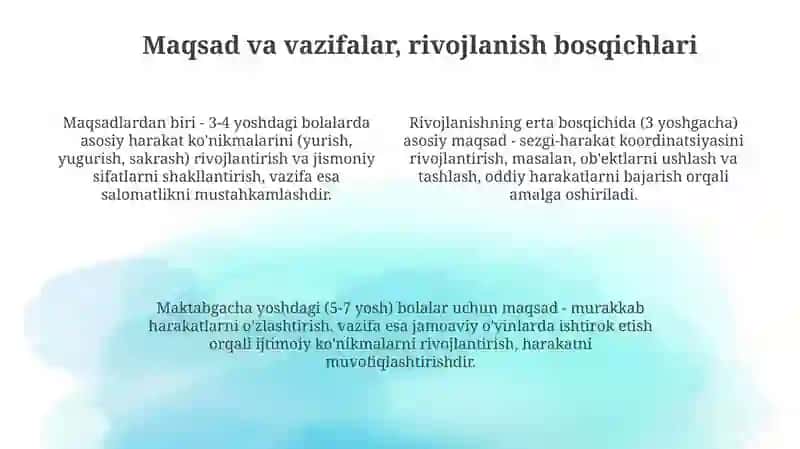 Maktabgacha yoshdagi bolalar jismoniy tarbiyasi 4
