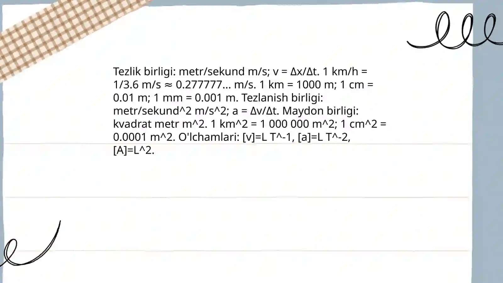 Xalqaro   o'lchov  birliklari   orasidagi  bog‘liqlik 4