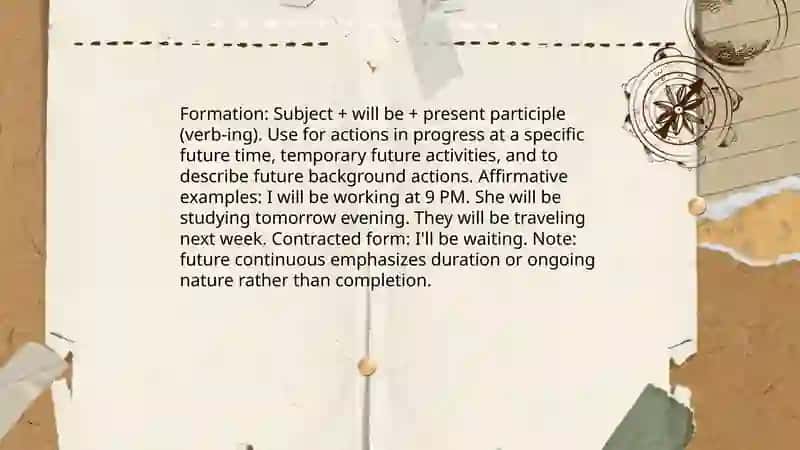 Future continuous 4