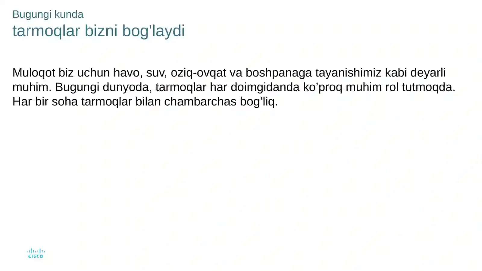 Bugungi kunda tarmoq 4